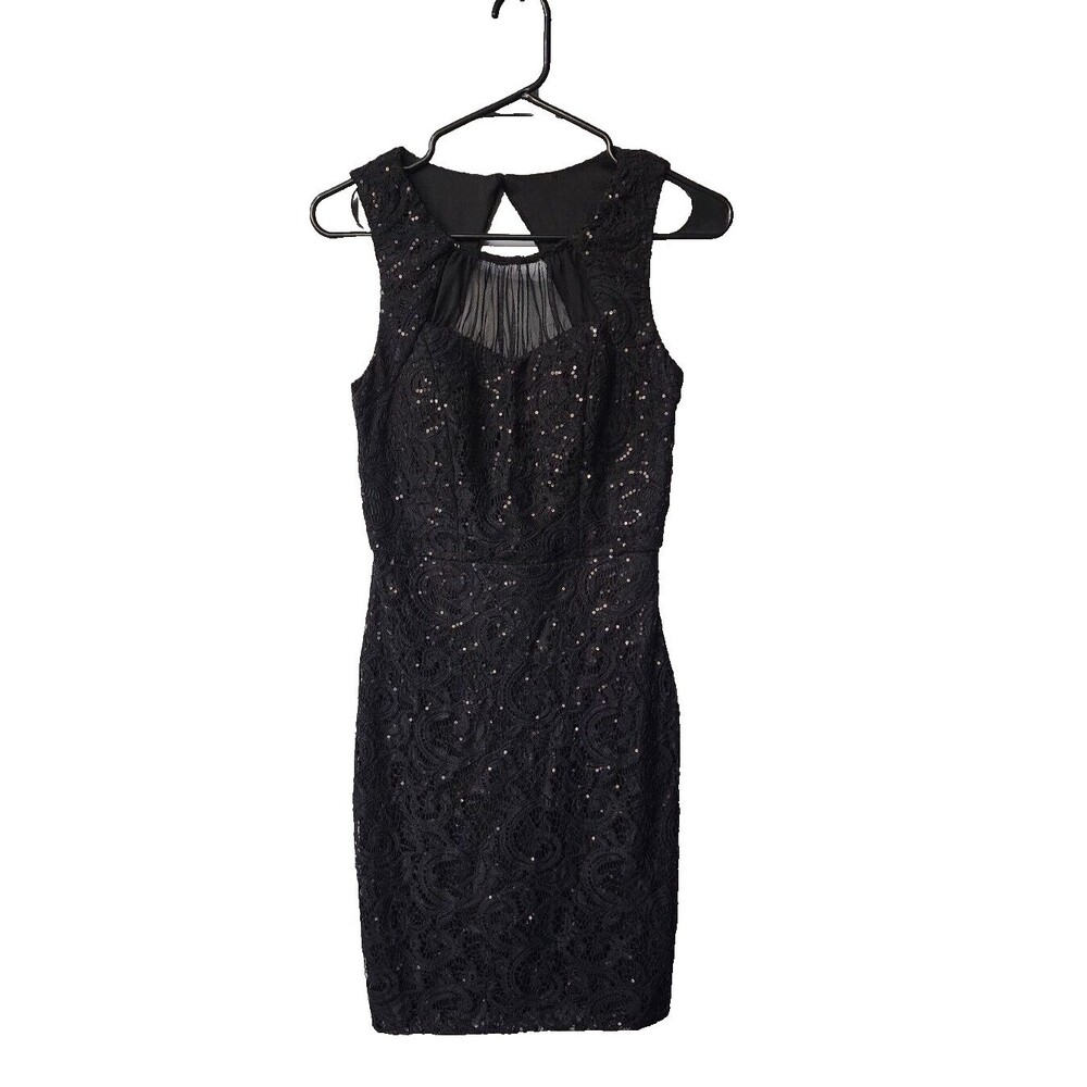 City Studio Women's Black Evening/ Cocktail /Part night Cutout Midi Dress Size 5